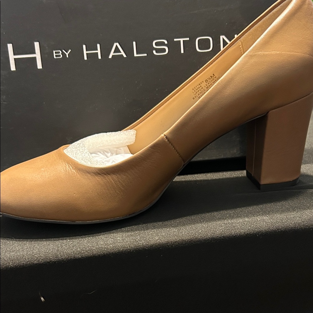 H by Halston Women's Brown Block Heel Pumps